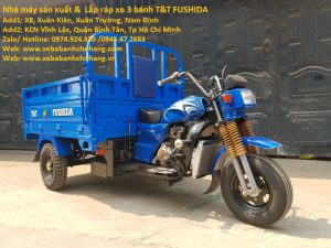 Xe ba bánh chở hàng T&T Fushida 250cc loại có ben thủy lực